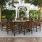 Modern Boho Acacia Wood Butterfly Leaf Table 7-Piece Outdoor Dining Set