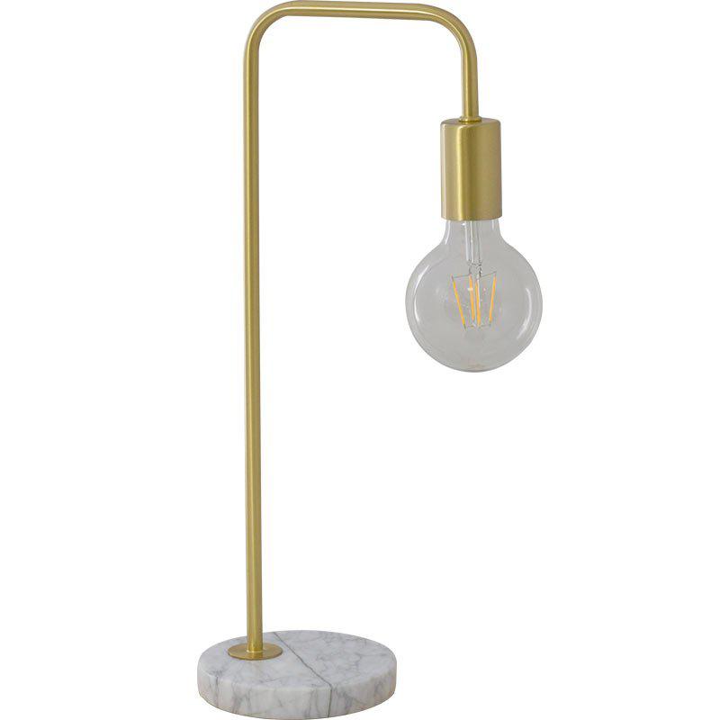 Ville Table Lamp - Br.Brass/Marble